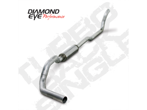 Diamond Eye - Turbo Back Exhaust With Muffler For 89-93 Dodge 5.9L Cummins Dodge RAM 2500/3500 4 Inch Aluminized Diamond Eye