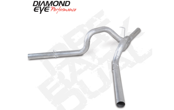 Diamond Eye - DPF Back Exhaust For 11-15 Silverado/Sierra 2500/3500 4 Inch Single/Dual Split Side Aluminized Diamond Eye