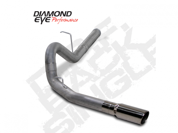 Diamond Eye - Filter Back Exhaust For 11-12 Silverado/Sierra 2500/3500 6.6L Duramax 4 inch Single Side Stainless Diamond Eye