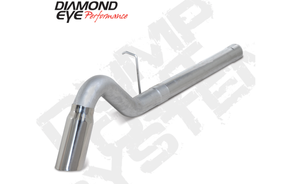 Diamond Eye - DPF Back Exhaust 4 Inch Diesel Particulate Filter Back Single Turn Down Aluminized Kit Diamond Eye