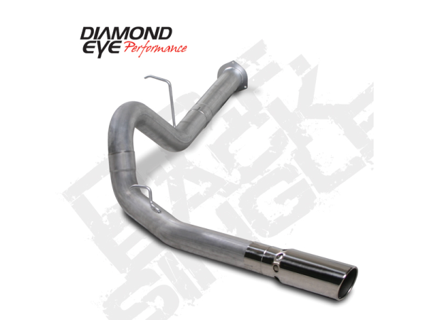 Diamond Eye - Filter Back Exhaust 07.5-10 Silverado/Sierra 2500/3500 4 inch Single Pass Withou Muffler Aluminized Diamond Eye