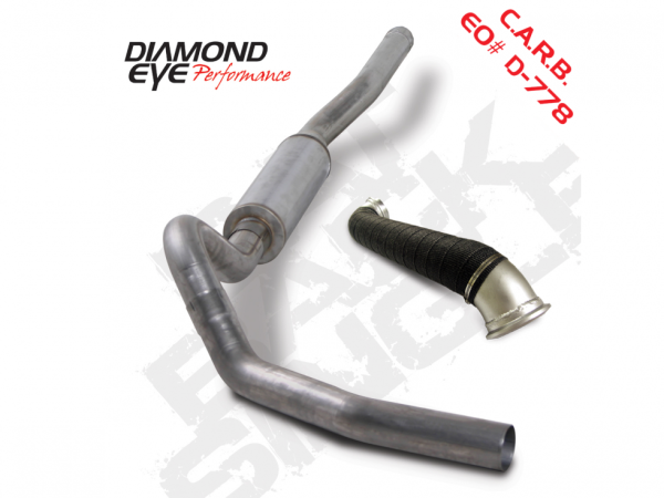 Diamond Eye - Cat Back Exhaust System For 06-07 Silverado/Sierra 2500/3500 6.6L LBZ Single Pass With Muffler Stainless Diamond Eye