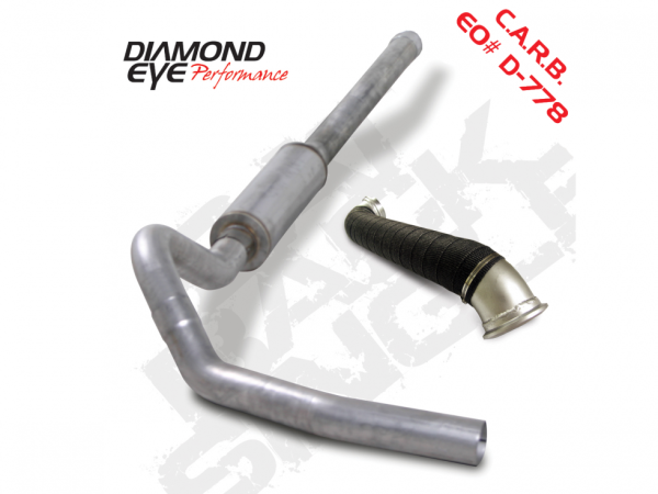 Diamond Eye - Cat Back Exhaust System For 06-07 Silverado/Sierra 2500/3500 4 Inch Single Side With Muffler Aluminized Diamond Eye