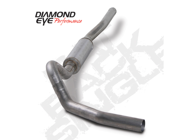 Diamond Eye - Cat Back Exhaust System For 06-07.5 Silverado/Sierra 2500/3500 4 inch Single Pass With Muffler Stainless Diamond Eye