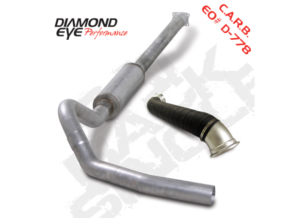 Diamond Eye - Cat Back Exhaust System For 04-05 Silverado/Sierra 2500/3500 6.6L LLY 4 Inch Pass With Muffler Aluminized Diamond Eye