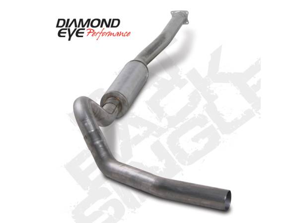 Diamond Eye - Exhaust 01-05 Silverado/Sierra 2500/3500 6.6L Duramax With Muffler 4 Inch Aluminized Diamond Eye