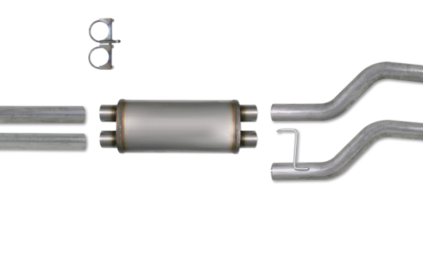 Diamond Eye - Cat Back Exhaust System 04-12 Nissan Titan 5.6L 3.5 Inch Dual Side With Muffler Aluminized Diamond Eye