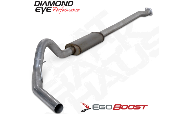 Diamond Eye - Cat Back Exhaust System For 11-13 Ford F150 Raptor 6.2L 3.5 Inch Single Passenger Side Stainless Diamond Eye