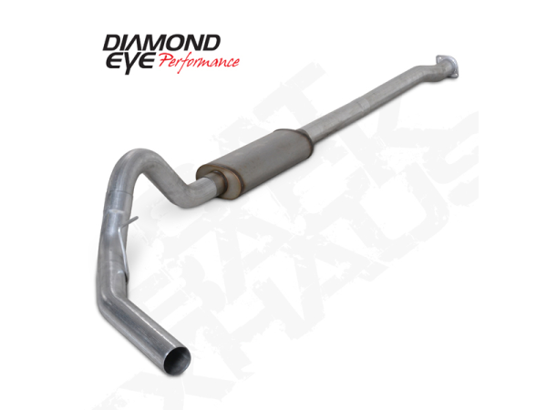 Diamond Eye - Cat Back Exhaust System For 11-13 Ford F150 Raptor 6.2L 3.5 Inch Single Side Exit With Muffler Aluminized Diamond Eye