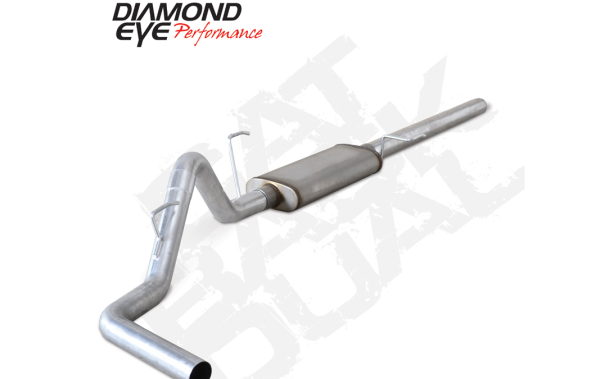 Diamond Eye - Cat Back Exhaust System For 04-08 Ford 150 5.4L 3 Inch With Muffler Cat Back Single Side Exit Aluminized Diamond Eye