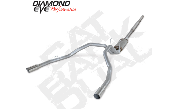 Diamond Eye - Cat Back Exhaust System Single/Dual Split Rear 09-12 RAM 1500 3 Inch Aluminized CBDL Sport W/ Muffler Diamond Eye