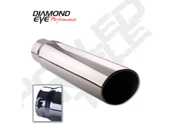 Diamond Eye - Exhaust Tip Bolt-On Turn Down 5 inch ID X 6 Inch OD X 18 Inch Long Tail Pipe Tips Diamond Eye