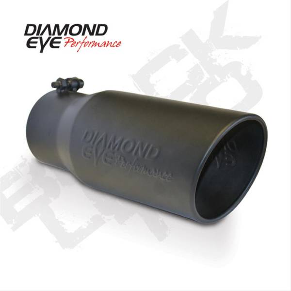 Diamond Eye - Exhaust Pipe Tip 4 Inlet X 8 Outlet X 18 Rolled Angle Powdercoat Stainless Exhaust Tip Tail Pipe Tips Diamond Eye