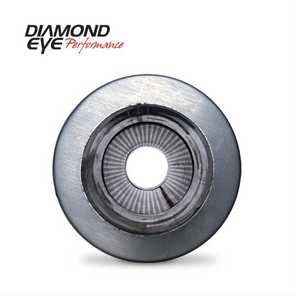 Diamond Eye - Diesel Exhaust Muffler 27 Inch Round 5 Inch Center Inlet/Outlet Stainless Exhaust Muffler Performance Perforated Diamond Eye