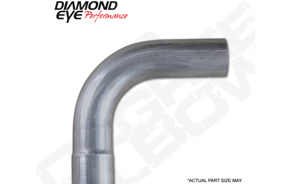 Diamond Eye - Exhaust Pipe Elbow 90 Degree L Bend 3.5 Inch Aluminized Performance Exhaust Elbow Diamond Eye