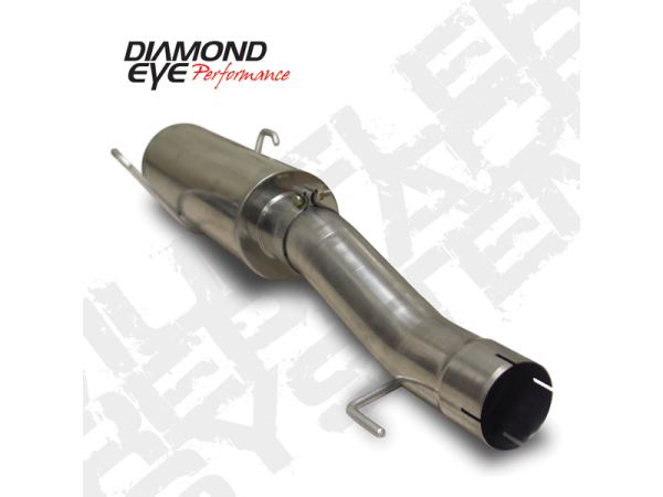 Diamond Eye - Diesel Exhaust Muffler 4 Inch Inltet/Outlet 04.5-Early 07 RAM 2500/3500 T409 Stainless Exhaust Muffler Performance Series Diamond Eye