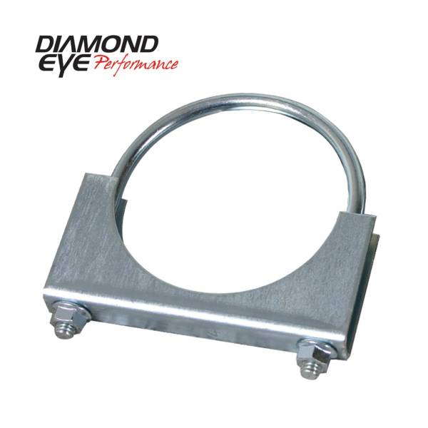 Diamond Eye - Exhaust Clamp 5 Inch Zinc Coated U-Bolt Saddle Clamp Diamond Eye