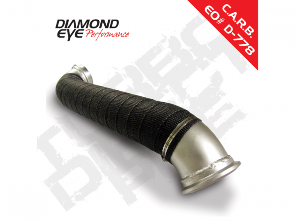 Diamond Eye - Exhaust Pipe For 04-10 Silverado/Sierra 2500/3500 6.5L LLY LBZ LMM Oxygen Sensor Bung Included Diamond Eye