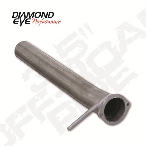 Diamond Eye - Turbo Downpipe Second Section 03-07 F250/F350 3.5 Inlet/Outlet No Sensor Bung Performance Diamond Eye