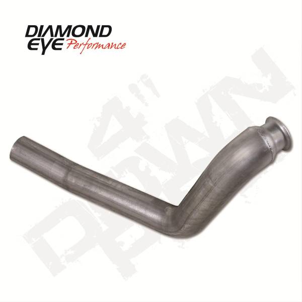 Diamond Eye - Turbo Downpipe First Section 03-07 F250/F350 3.5 Inlet/Outlet No Sensor Performance Stainless Diamond Eye