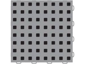 Weathertech WeatherTech® TechFloor™ 12 in. x 12 in. Gray/Black 10 Pcs. Set - 51T1212 GR-BK