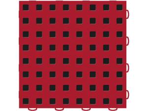 Weathertech WeatherTech® TechFloor™ 12 in. x 12 in. Red/Black 10 Pcs. Set - 51T1212 RD-BK