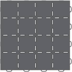 Weathertech WeatherTech® TechFloor™ 12 in. x 12 in. Solid Floor Tile w/Raised Squares Dark Gray - 51T1212SS DG