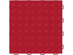 Weathertech WeatherTech® TechFloor™ 12 in. x 12 in. Solid Floor Tile w/Raised Squares Red - 51T1212SS RD