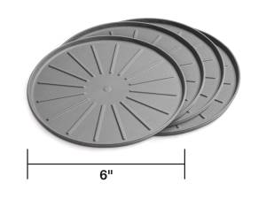 Weathertech Round Coaster Set Gray 6 in. Dia. - 8A6CSTGR