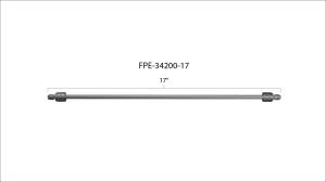 Fleece Performance 17 Inch High Pressure Fuel Line 8mm x 3.5mm Line M14 x 1.5 Nuts - FPE-34200-17