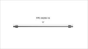 Fleece Performance 16 Inch High Pressure Fuel Line 8mm x 3.5mm Line M14 x 1.5 Nuts - FPE-34200-16