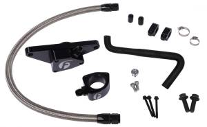 Fleece Performance Cummins Coolant Bypass Kit 06-07 Auto Trans with Stainless Steel Braided Line - FPE-CLNTBYPS-CUMMINS-0607-SS