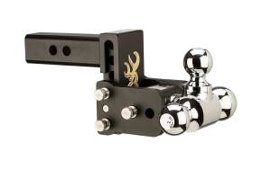 B&W Trailer Hitches B&W Tow & Stow Dual Ball Adjustable Ball Mount, 3" Drop, 3-1/2" Rise, 2" Shank, 2" and 2-5/16" Balls - TS10033BB