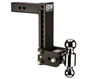 B&W Trailer Hitches B&W Tow & Stow Dual Ball Adjustable Ball Mount, 9" Drop, 9-1/2" Rise, 2" Shank, 2" and 2-5/16" Balls - TS10043B