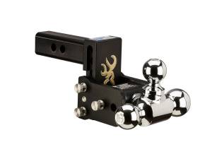 B&W Trailer Hitches B&W Tow & Stow Tri Ball Adjustable Ball Mount - 3" Drop, 3-1/2" Rise - 2" Shank - 1-7/8", 2" and 2-5/16" Balls - TS10047BB