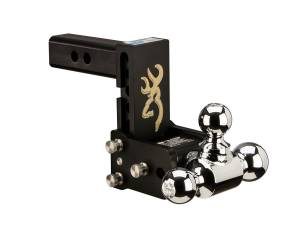 B&W Trailer Hitches B&W Tow & Stow Tri Ball Adjustable Ball Mount - 5" Drop, 5-1/2" Rise - 2" Shank - 1-7/8", 2" and 2-5/16" Balls - TS10048BB