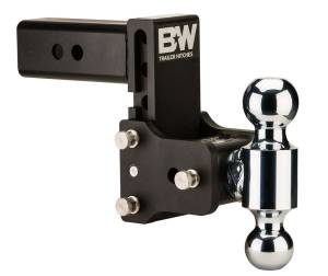 B&W Trailer Hitches B&W Tow & Stow Dual Ball Adjustable Ball Mount, 5" Drop, 4-1/2" Rise, 2-1/2" Shank, 2" and 2-5/16" Balls - TS20037B