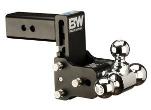 B&W Trailer Hitches B&W Tow & Stow Tri Ball Adjustable Ball Mount - 5" Drop, 4-1/2" Rise - 2-1/2" Shank - 1-7/8", 2" and 2-5/16" Balls - TS20048B
