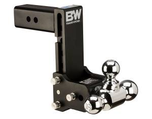 B&W Trailer Hitches B&W Tow & Stow Tri Ball Adjustable Ball Mount - 7" Drop, 7-1/2" Rise - 2-1/2" Shank - 1-7/8", 2" and 2-5/16" Balls - TS20049B