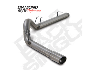 Filter Back Exhaust For 08-10 Ford F250/F350 Superduty 6.4L Powerstroke 5 Inch Stainless Steel Diamond Eye