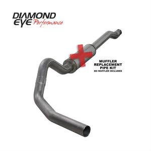 Cat Back Exhaust System For 03-07 Ford F250/F350 Superduty 6.0L 4 inch Single Side No Muffler Stainless Diamond Eye