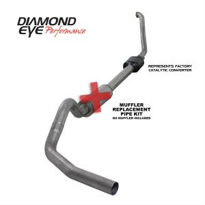 Turbo Back Exhaust 94-97.5 Ford F250/F350 Superduty 7.3L 4 inch Single Pass No Muffler Stainless Diamond Eye