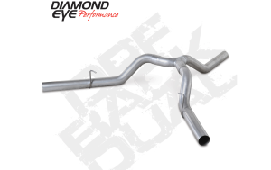 DPF Back Exhaust For 2014 RAM 2500 6.7L 4 Dr Crew Short Box 4 Inch Dual Split Rear Aluminized Diamond Eye