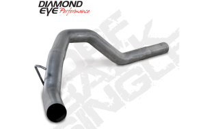 DPF Back Exhaust Dual Stainless RAM Exhaust Single Pass 2014 RAM 2500 Crew Cab Short Box 6.7L 4 Door 4 Inch  Diamond Eye