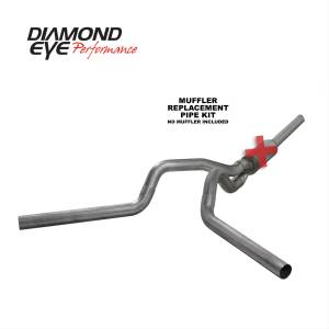 Cat Back Exhaust System Single In/Dual Out 04.5-07.5 Dodge RAM 2500/3500 4 inch No Muffler409 Stainless Diamond Eye