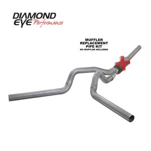 Cat Back Exhaust System For 04.5-07.5 Dodge RAM 2500/3500 Cummins 4 Inch Split Side No Muffler Aluminized Diamond Eye