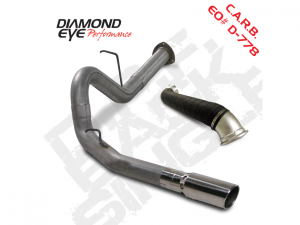 Filter Back Exhaust 07.5-10 Silverado/Sierra 2500/3500 LMM 4 inch Single Pass No Muffler Stainless Diamond Eye