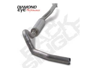 Cat Back Exhaust System For 01-05 Silverado/Sierra 2500/3500 6.6L 4 inch Single Pass With Muffler Stainless Diamond Eye