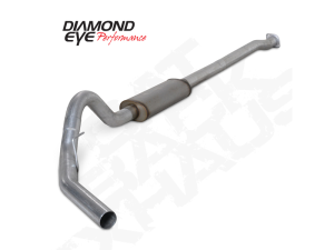 Diamond Eye - Cat Back Exhaust System For 11-13 Ford F150 Raptor 6.2L 3.5 Inch Single Side Exit With Muffler Aluminized Diamond Eye - Image 1