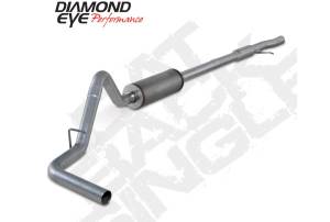 Cat Back Exhaust System 2014 Silverado/Sierra 1500 4.8L And 5.3L V8 3 Inch Single In/Out Pass Stainless Diamond Eye